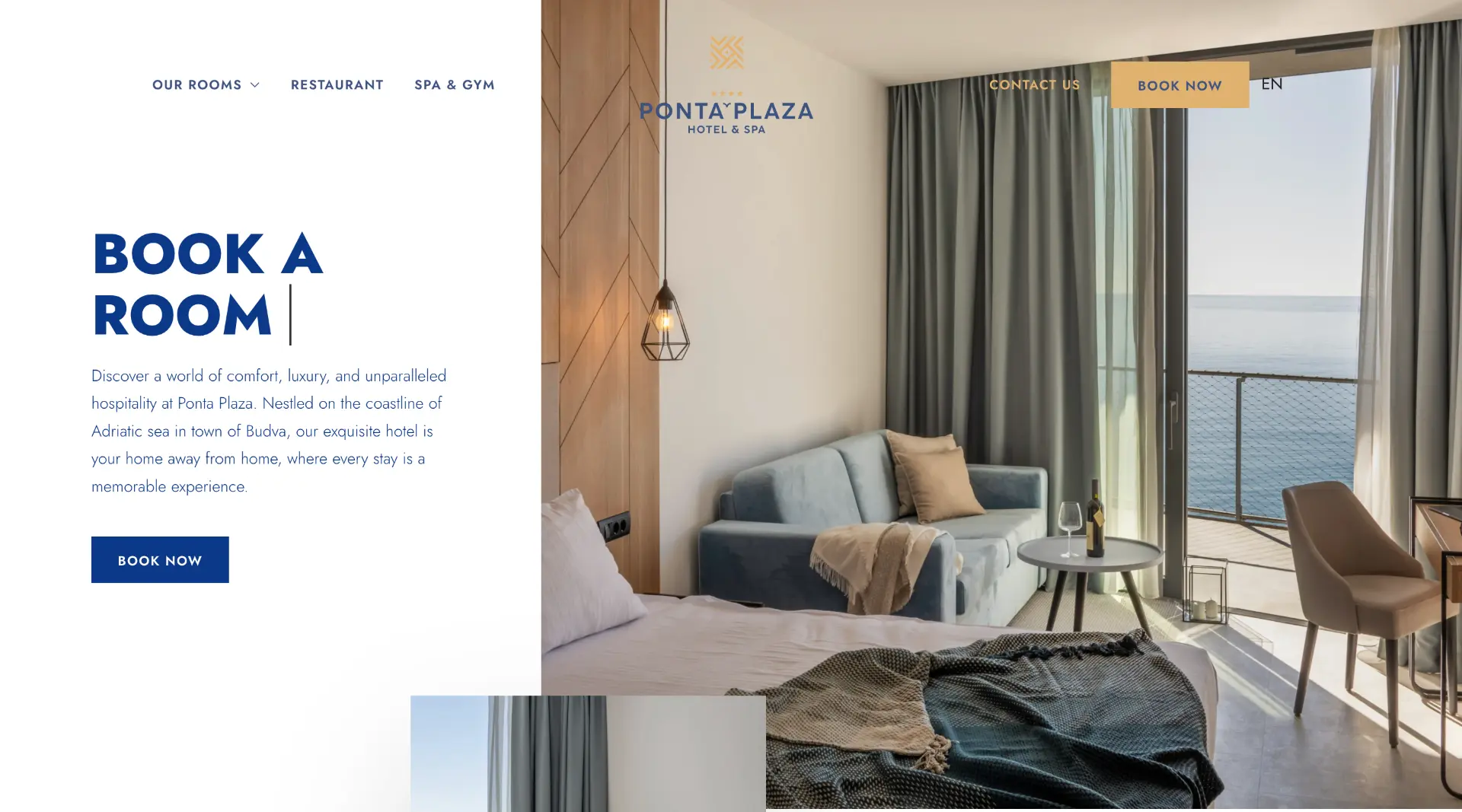 Ponta Plaza — desktop prikaz sajta